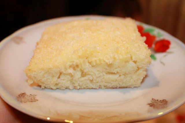 Ванільний пиріг з кокосовою стружкою на кефірі рецепт з фото покроково 