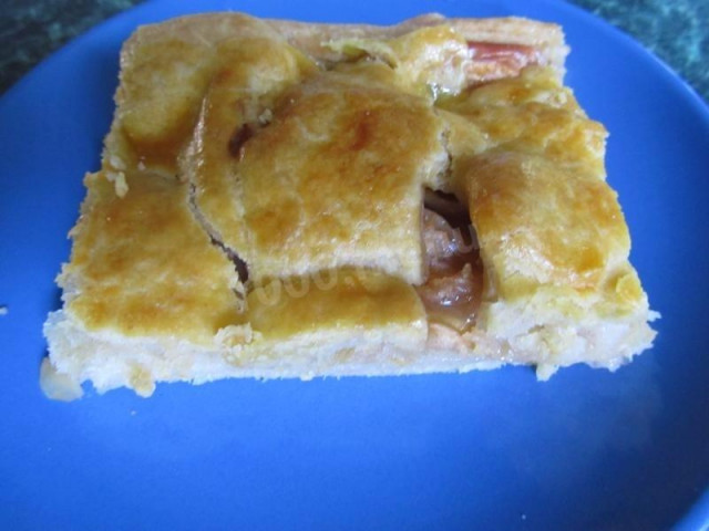 Пиріг листковий з яблуками на маргарині рецепт з фото покроково 