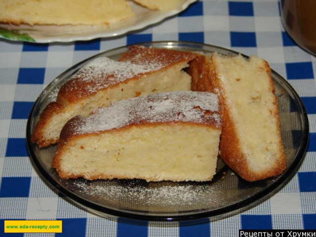 Сметанний кекс на маргарині і сметані рецепт з фото покроково 