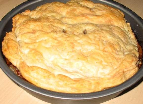 Шотландський м'ясний пиріг з готового листкового тіста рецепт з фото 