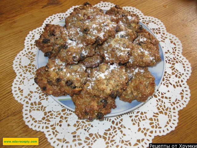 Вівсяне печиво з насінням і сухофруктами рецепт з фото покроково 
