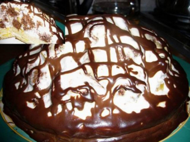 Бісквітний торт з шоколадною глазур'ю Графські розвалені рецепт з фото покроково 
