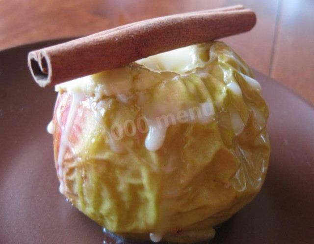 Запечені яблука з сиром і корицею рецепт з фото покроково 