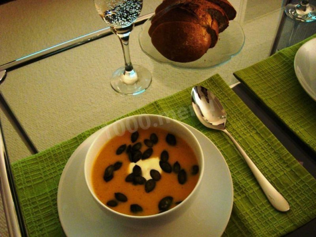 Суп-пюре гарбуз з імбиром і часником рецепт з фото покроково 