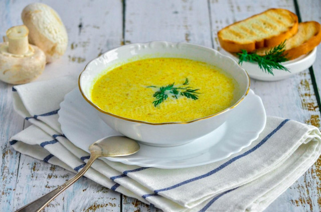 Сирний суп з куркою і грибами рецепт з фото покроково і відео 