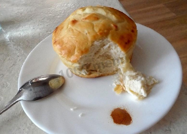 Пудинг дієтичний сирний в мікрохвильовці гарячий десерт рецепт з фото 