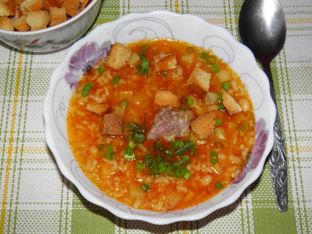Суп з рисом і квасолею в мультиварці рецепт з фото покроково 