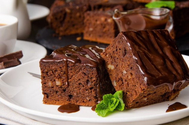 Шоколадний Брауні в мультиварці рецепт з фото покроково 