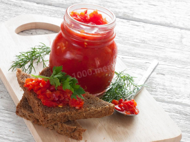 Аджика з помідорів в мультиварці на зиму рецепт з фото 