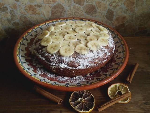 Солодкий Медово-банановий пиріг в мультиварці рецепт з фото покроково 