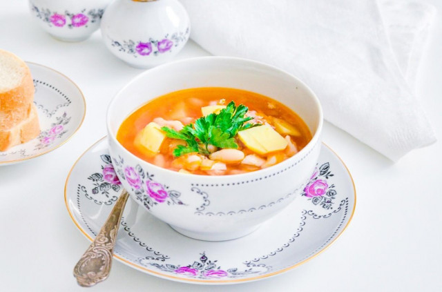 Суп квасолевий з куркою рецепт з фото покроково 