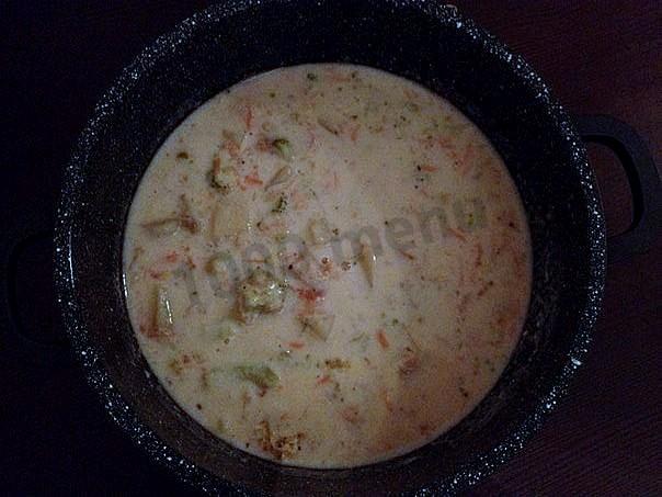 Овочевий молочний суп рецепт з фото покроково 