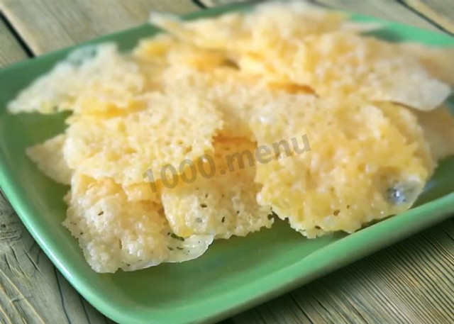 Чіпси з твердим сиром і вершковим маслом рецепт з фото 