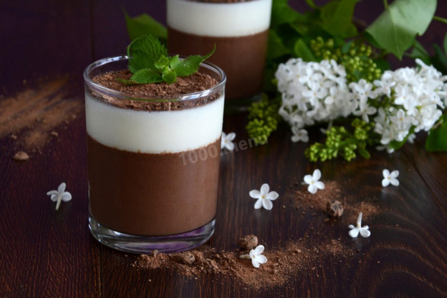 Двошарове желе Молочно-шоколадне рецепт з фото покроково і відео