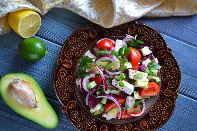 Салат з авокадо з куркою рецепт з фото покроково і відео 