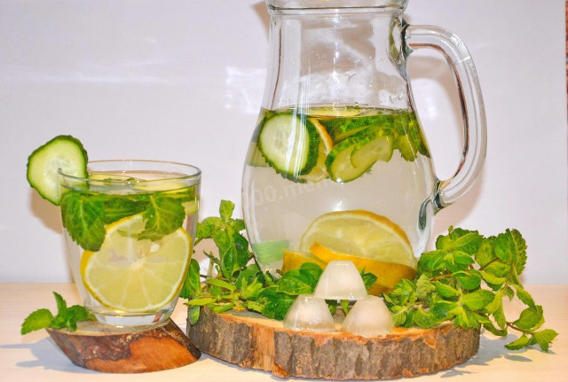 Лимонно-огіркова детокс вода рецепт з фото покроково 