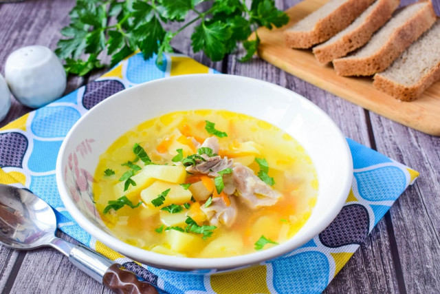 Суп картопляний з куркою рецепт з фото покроково 