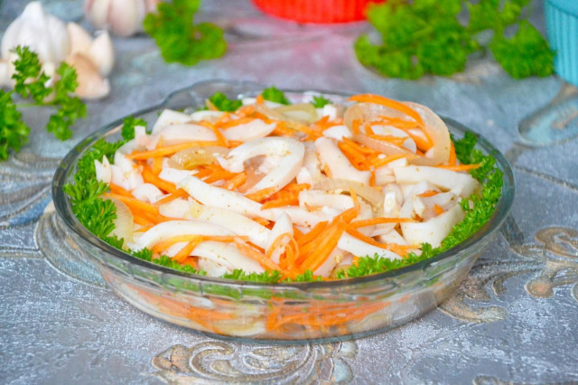 Кальмари по корейськи з морквою мариновані рецепт з фото покроково і відео 