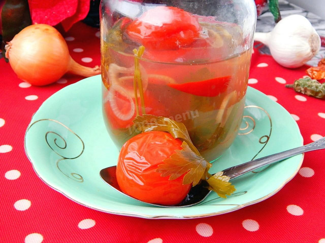 Мариновані помідори з медом на зиму рецепт з фото покроково 