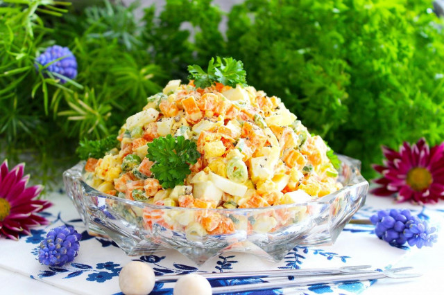 Салат яйця морква цибуля рецепт з фото покроково 