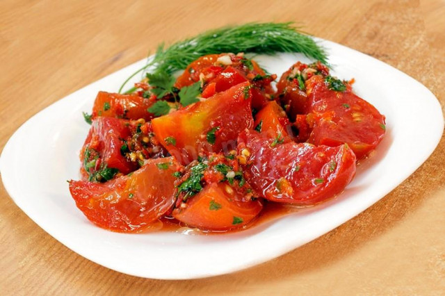 Мариновані помідори по корейськи на зиму рецепт з фото 