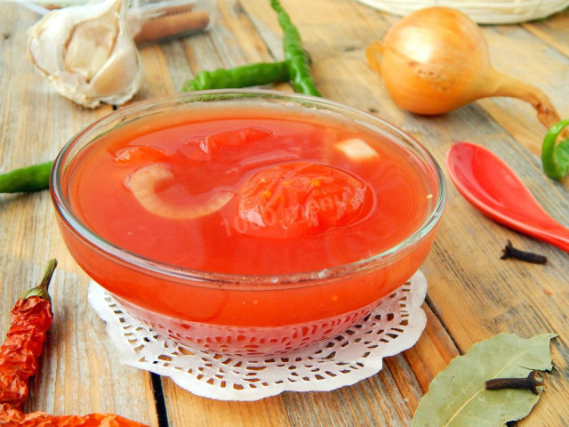 Помідори в томатній пасті без оцту рецепт з фото 