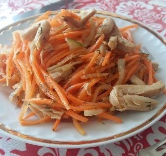 Салат морковча з соєвим м'ясом рецепт з фото покроково 