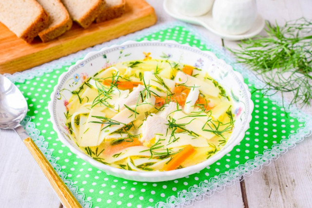 Курячий суп з локшиною і яйцем рецепт з фото покроково 