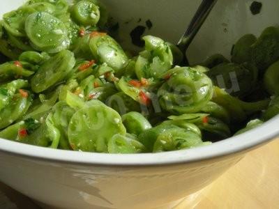 Салат із зелених помідорів заготовки рецепт з фото 