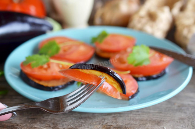 Смажені баклажани з помідорами і часником рецепт з фото покроково 