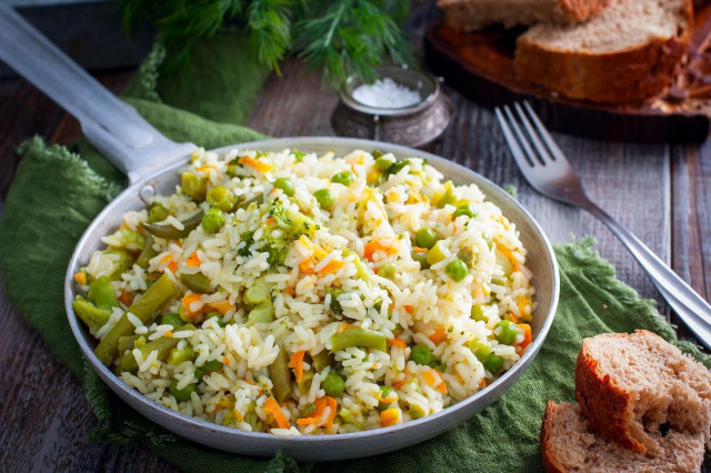 Рис із замороженими овочами рецепт з фото покроково 
