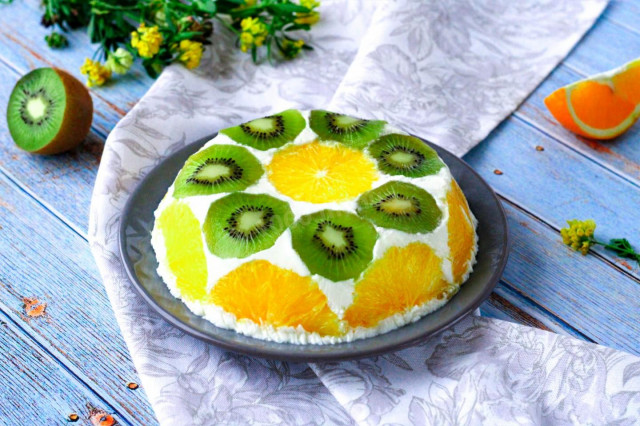 Торт без випічки з желатином і фруктами рецепт з фото покроково і відео 