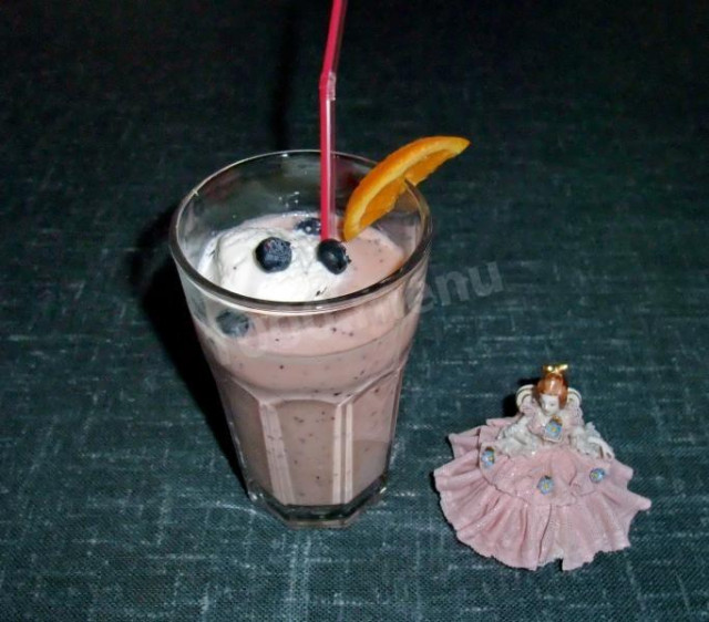 Чорнично-банановий коктейль на кефірі рецепт з фото покроково 