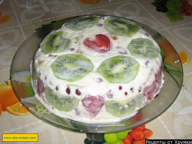 Літній торт з фруктами рецепт з фото покроково 