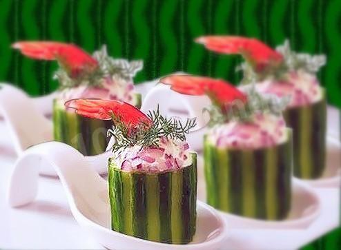 Огірковий коктейль з креветками рецепт з фото покроково 