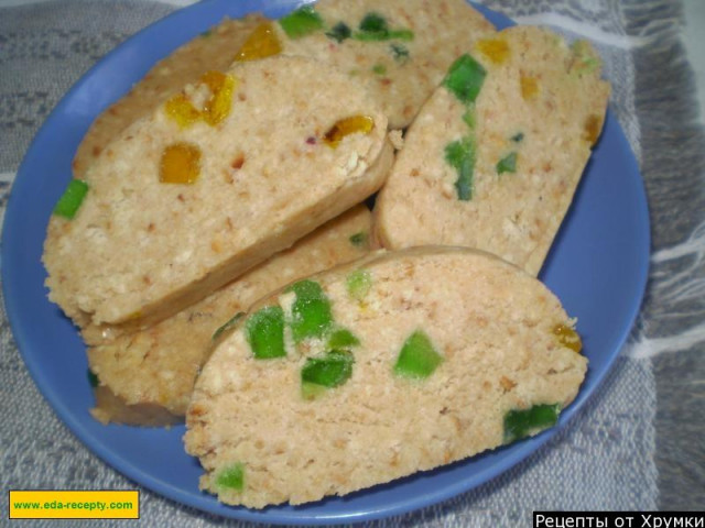 Ковбаска з печива зі згущеним молоком і мармеладом рецепт з фото крок за кроком 