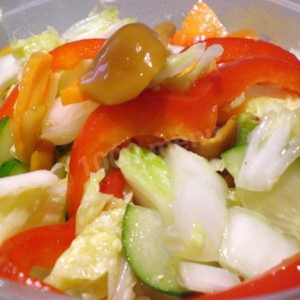 Салат з пекінської капусти з маринованим опеньками рецепт з фото покроково 