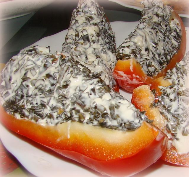 Перець фарширований морською капустою рецепт з фото покроково 