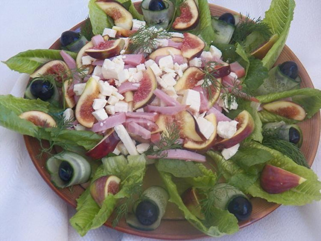 Салат з інжиром рецепт з фото покроково 