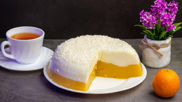 Апельсиновий желейний торт без випічки рецепт з фото покроково і відео 