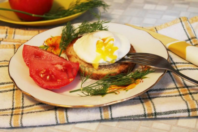Яйце а-ля пашот в мікрохвильовій печі рецепт з фото 