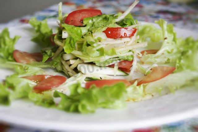 Літній салат з гострим маслом рецепт з фото покроково 