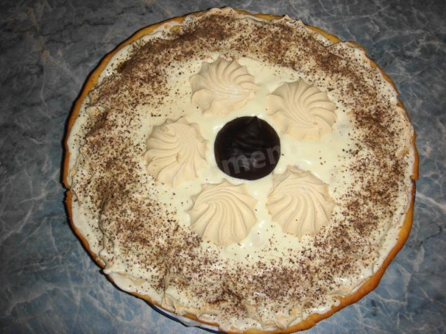 Торт із зефіру на пісочному коржі рецепт з фото покроково 