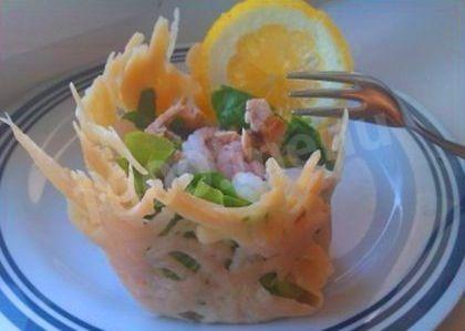 Сирні кошики з салатом рецепт з фото покроково 