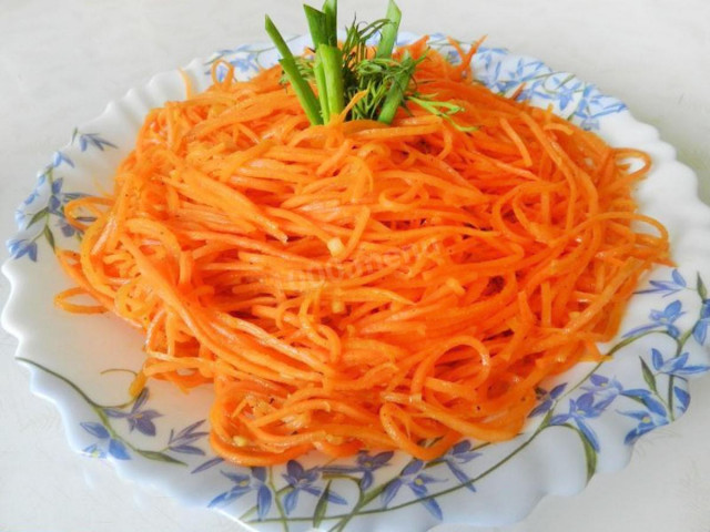 Морква Корейська з цибулею і соєвим соусом рецепт з фото покроково 