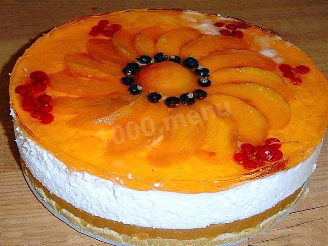 Фруктовий торт без випічки з желатином і йогуртом рецепт з фото покроково 