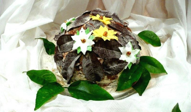Торт опале листя рецепт з фото покроково 