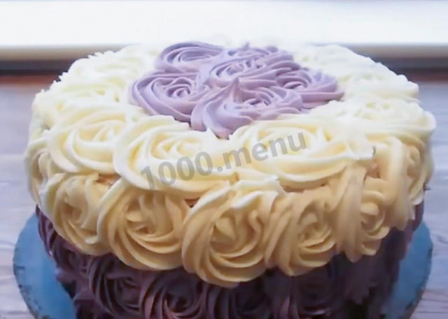 Вершковий торт з квітами рецепт з фото покроково і відео 