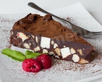 Шоколадний торт Хвилинка без випічки з печива рецепт з фото покроково 