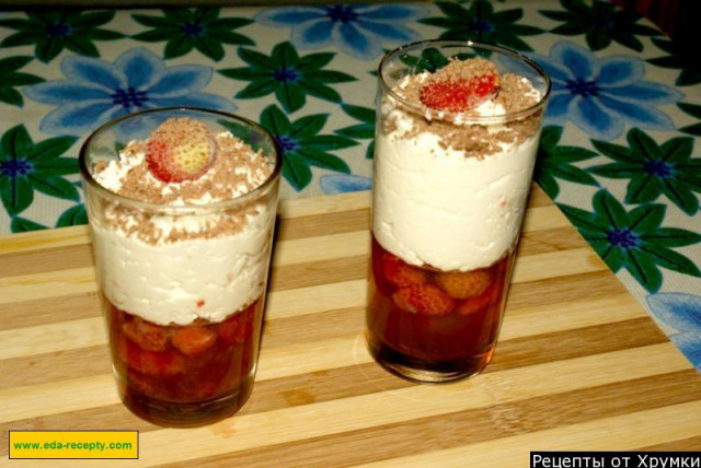 Сирний десерт з полуницею рецепт з фото покроково 